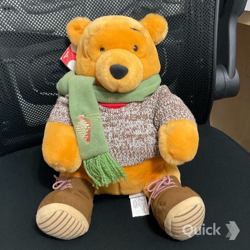 Disney Store Evergreen Winnie The Pooh 13" plush